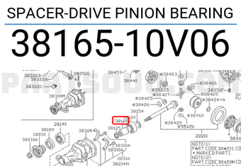 Nissan 3816510V06 SPACER-DRIVE PINION BEARING