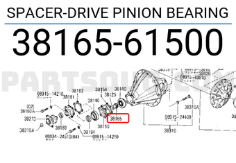 Nissan 3816561500 SPACER-DRIVE PINION BEARING