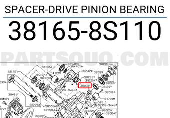 Nissan 381658S110 SPACER-DRIVE PINION BEARING
