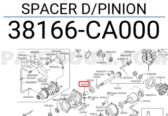 Nissan 38166CA000 SPACER D/PINION