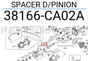 Nissan 38166CA02A SPACER D/PINION