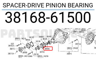 Nissan 3816861500 SPACER-DRIVE PINION BEARING