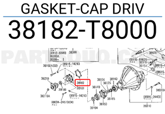 Nissan 38182T8000 GASKET-CAP DRIV