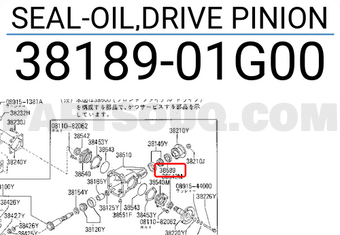 Nissan 3818901G00 SEAL-OIL,DRIVE PINION