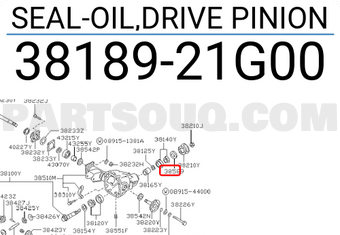 Nissan 3818921G00 SEAL-OIL,DRIVE PINION