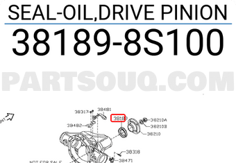 Nissan 381898S100 SEAL-OIL,DRIVE PINION