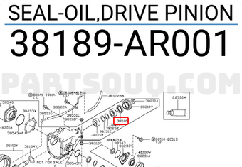Nissan 38189AR001 SEAL-OIL,DRIVE PINION