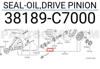Nissan 38189C7000 SEAL-OIL,DRIVE PINION