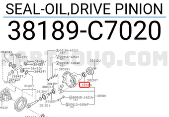 Nissan 38189C7020 SEAL-OIL,DRIVE PINION