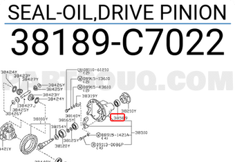 Nissan 38189C7022 SEAL-OIL,DRIVE PINION