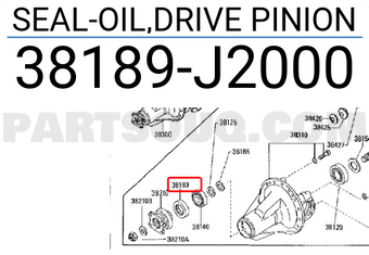 Nissan 38189J2000 SEAL-OIL,DRIVE PINION