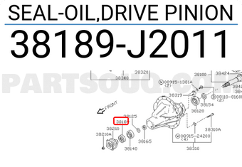 Nissan 38189J2011 SEAL-OIL,DRIVE PINION