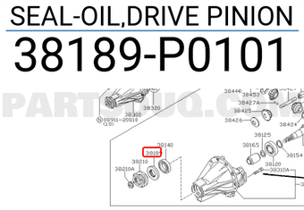 Nissan 38189P0101 SEAL-OIL,DRIVE PINION