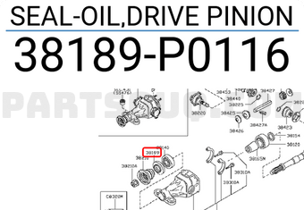 Nissan 38189P0116 SEAL-OIL,DRIVE PINION