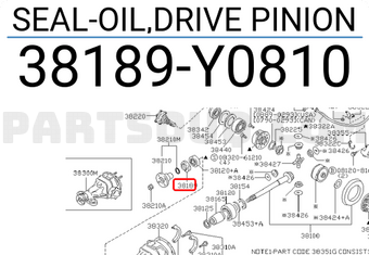 Nissan 38189Y0810 SEAL-OIL,DRIVE PINION