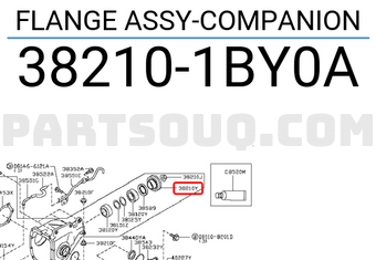 Nissan 382101BY0A FLANGE ASSY-COMPANION