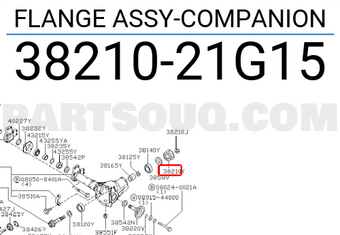 Nissan 3821021G15 FLANGE ASSY-COMPANION