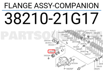 Nissan 3821021G17 FLANGE ASSY-COMPANION