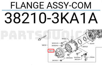 Nissan 382103KA1A FLANGE ASSY-COM