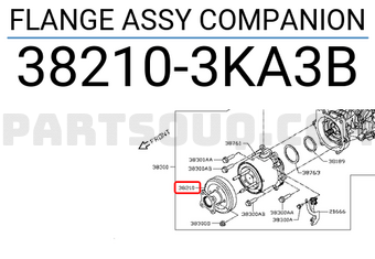 Nissan 382103KA3B FLANGE ASSY COMPANION