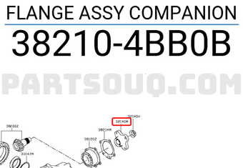 Nissan 382104BB0B FLANGE ASSY COMPANION