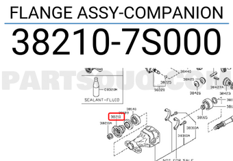 Nissan 382107S000 FLANGE ASSY-COMPANION