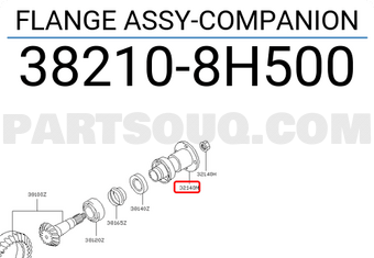 Nissan 382108H500 FLANGE ASSY-COMPANION