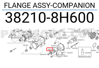 Nissan 382108H600 FLANGE ASSY-COMPANION