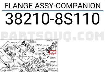 Nissan 382108S110 FLANGE ASSY-COMPANION