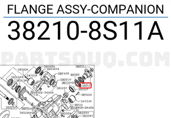 Nissan 382108S11A FLANGE ASSY-COMPANION