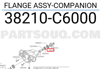 Nissan 38210C6000 FLANGE ASSY-COMPANION