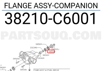 Nissan 38210C6001 FLANGE ASSY-COMPANION