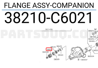 Nissan 38210C6021 FLANGE ASSY-COMPANION