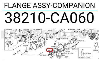 Nissan 38210CA060 FLANGE ASSY-COMPANION