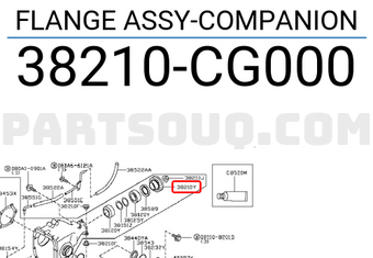 Nissan 38210CG000 FLANGE ASSY-COMPANION