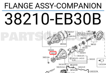 Nissan 38210EB30B FLANGE ASSY-COMPANION
