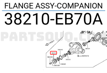 Nissan 38210EB70A FLANGE ASSY-COMPANION