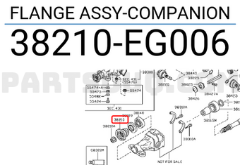 Nissan 38210EG006 FLANGE ASSY-COMPANION