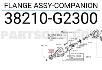 Nissan 38210G2300 FLANGE ASSY-COMPANION