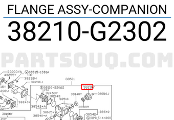 Nissan 38210G2302 FLANGE ASSY-COMPANION