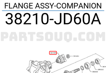 Nissan 38210JD60A FLANGE ASSY-COMPANION