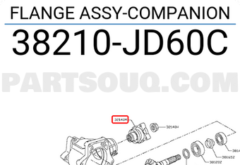 Nissan 38210JD60C FLANGE ASSY-COMPANION