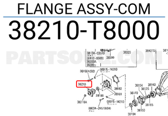 Nissan 38210T8000 FLANGE ASSY-COM