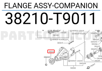Nissan 38210T9011 FLANGE ASSY-COMPANION