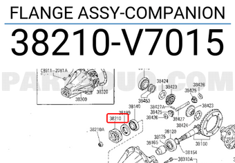Nissan 38210V7015 FLANGE ASSY-COMPANION
