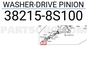 Nissan 382158S100 WASHER-DRIVE PINION