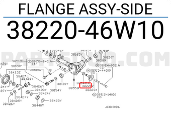 Nissan 3822046W10 FLANGE ASSY-SIDE