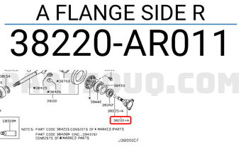 Nissan 38220AR011 A FLANGE SIDE R