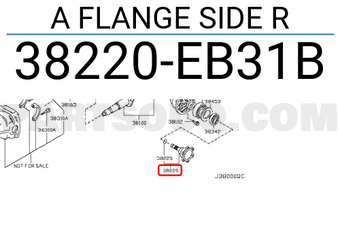 Nissan 38220EB31B A FLANGE SIDE R
