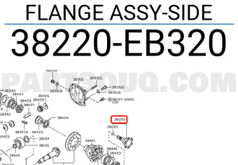 Nissan 38220EB320 FLANGE ASSY-SIDE
